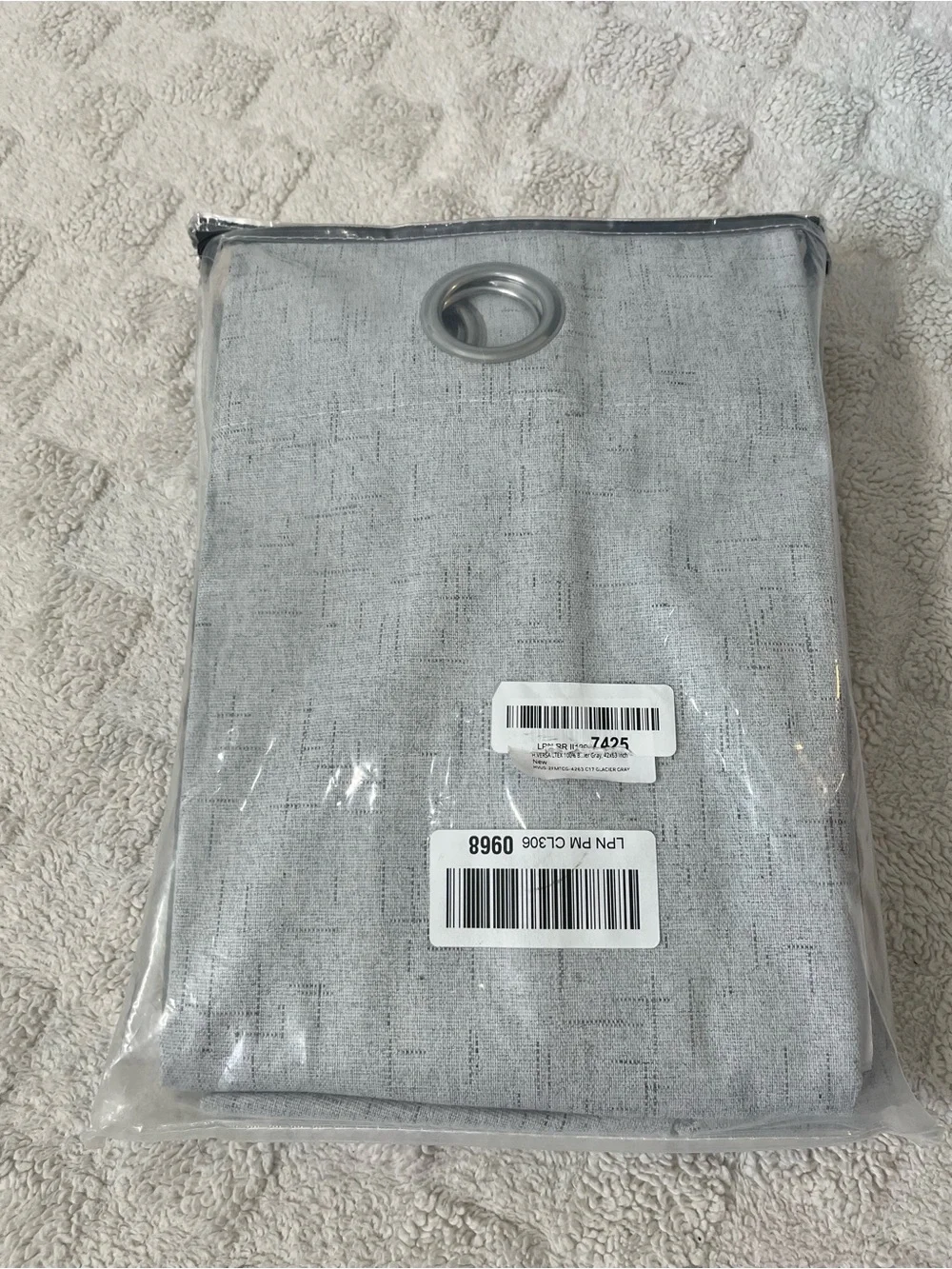 New in bag Light-Filtering Grommet Curtain 2 Panel in Glacier Gray 42x63